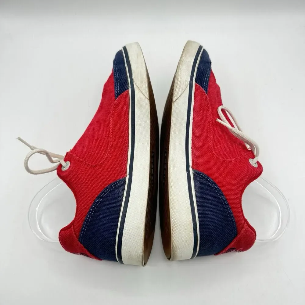 Vintage 80’s TCR Classic Reebok Low Casual Athletic Shoes Sz 10 Red Blue British